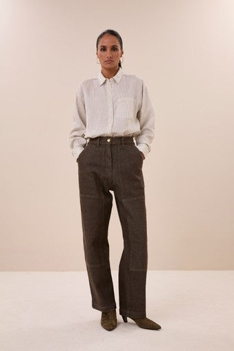 Blouses lange mouw zwart by-bar