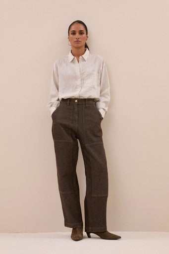 Blouses lange mouw zwart by-bar