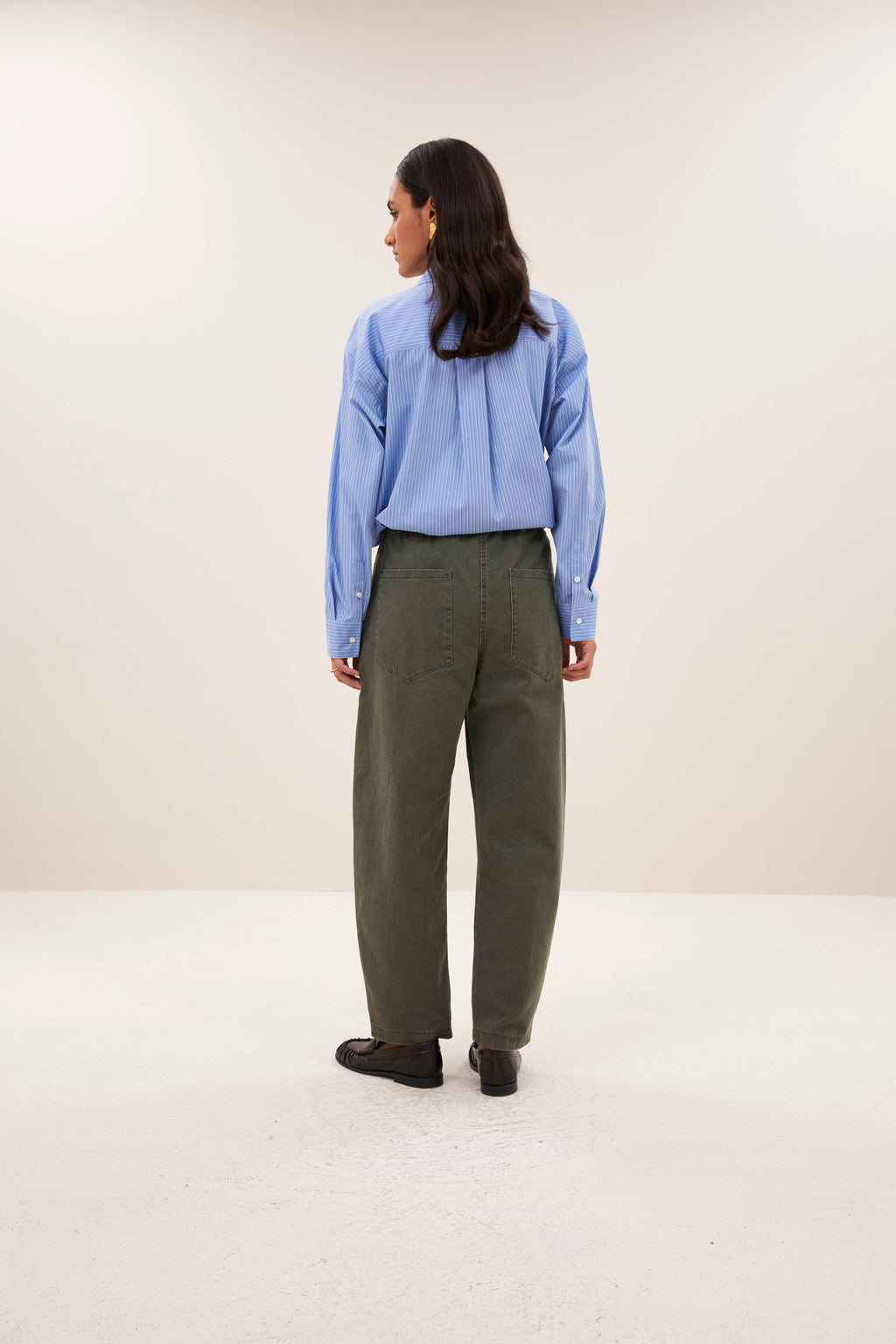 Blouses lange mouw blauw by-bar