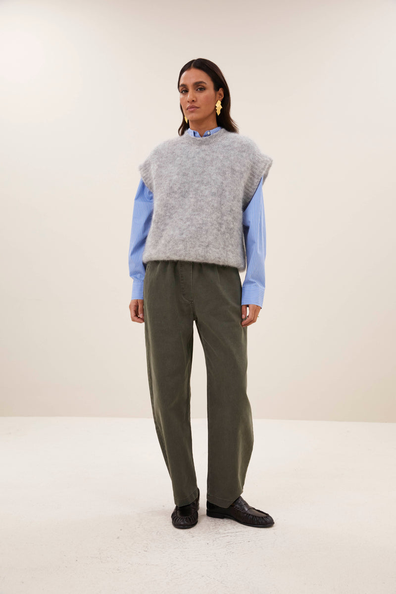 Blouses lange mouw blauw by-bar