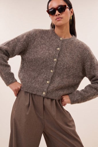 Cardigans bruin by-bar