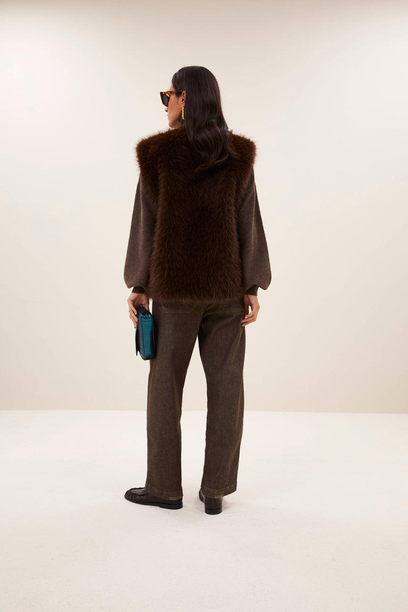 Bodywarmers bruin by-bar