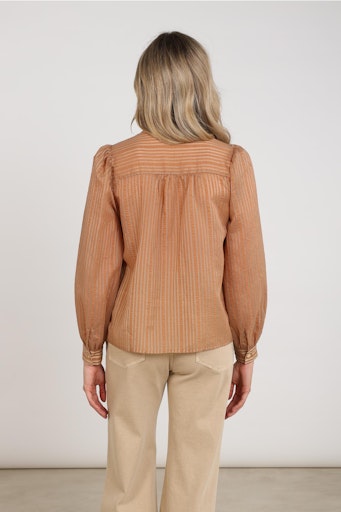 Blouses lange mouw bruin NUKUS