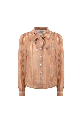Blouses lange mouw bruin NUKUS