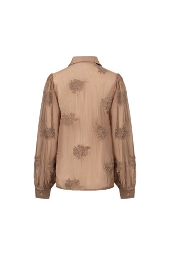 Blouses lange mouw bruin NUKUS