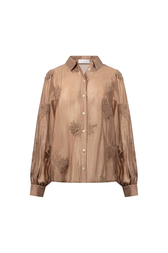 Blouses lange mouw bruin NUKUS
