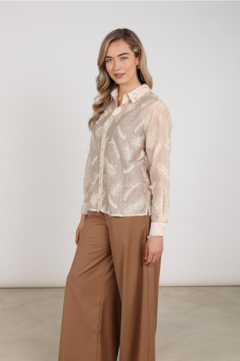Blouses lange mouw beige NUKUS