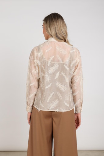 Blouses lange mouw beige NUKUS