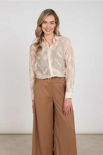 Blouses lange mouw beige NUKUS
