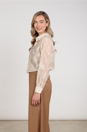 Blouses lange mouw beige NUKUS