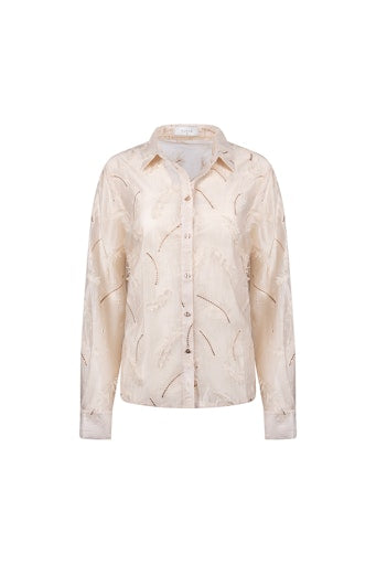 Blouses lange mouw beige NUKUS