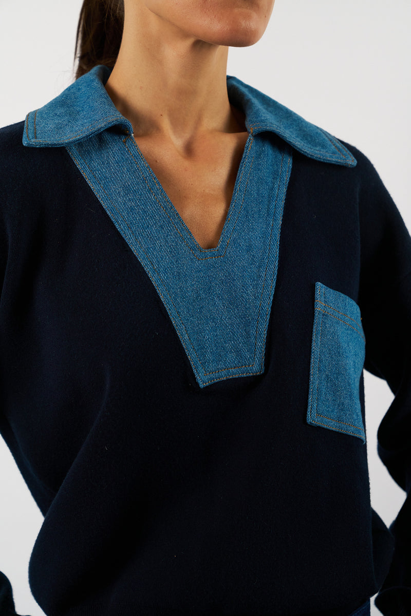 Pulls navy AMANDINE