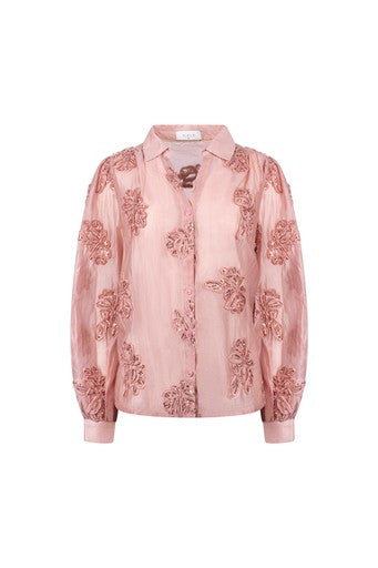 Blouses lange mouw roze NUKUS