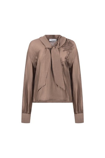 Blouses lange mouw bruin NUKUS