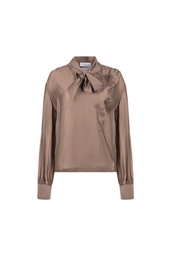 Blouses lange mouw bruin NUKUS