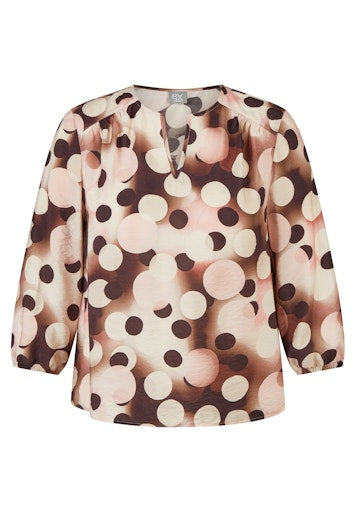 Blouses lange mouw bruin Rabe