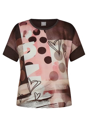 T-shirts korte mouw bruin Rabe