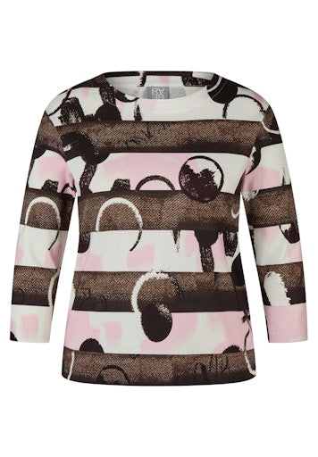 T-shirts lange mouw bruin Rabe