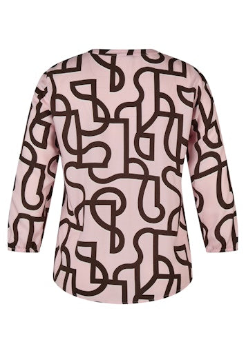 Blouses lange mouw roze Rabe