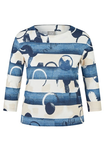 T-shirts lange mouw blauw Rabe