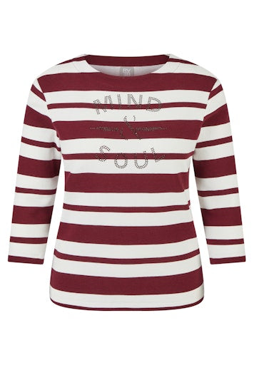 T-shirts korte mouw bordeaux Rabe
