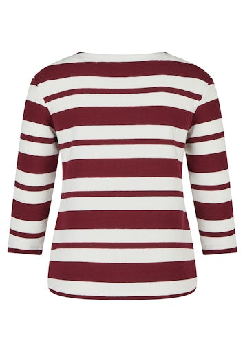 T-shirts korte mouw bordeaux Rabe