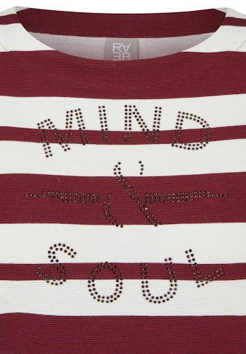 T-shirts korte mouw bordeaux Rabe