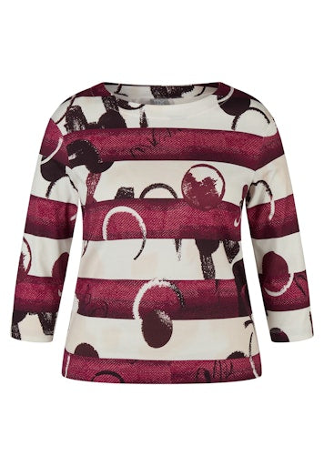 T-shirts lange mouw bordeaux Rabe