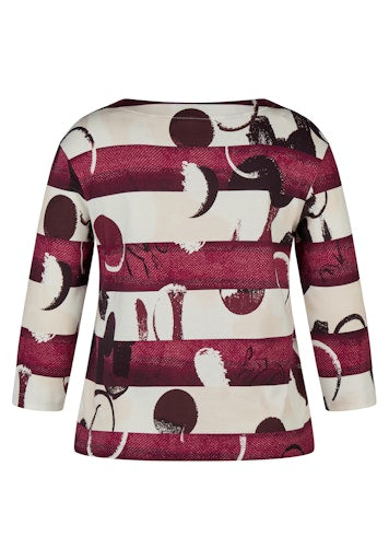 T-shirts lange mouw bordeaux Rabe