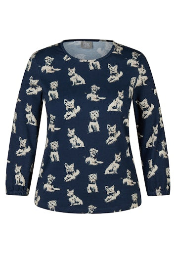 T-shirts lange mouw blauw Rabe