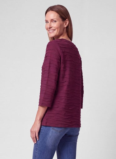 T-shirts lange mouw bordeaux Rabe