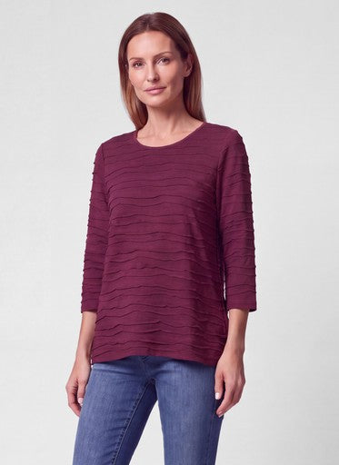 T-shirts lange mouw bordeaux Rabe