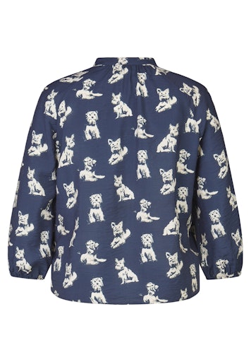 Blouses lange mouw blauw Rabe