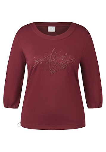 T-shirts lange mouw bordeaux Rabe