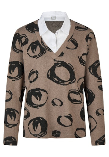 T-shirts lange mouw bruin Rabe