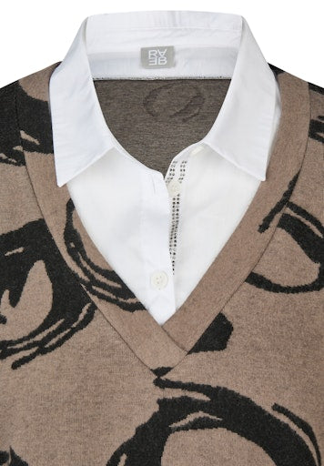 T-shirts lange mouw bruin Rabe