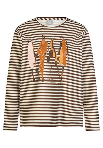 T-shirts lange mouw bruin Rabe