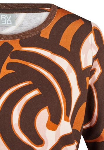 T-shirts lange mouw bruin Rabe
