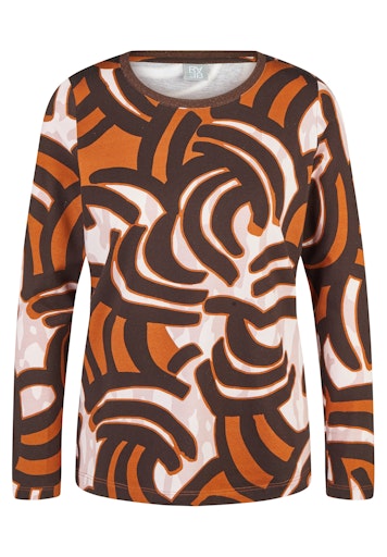 T-shirts lange mouw bruin Rabe