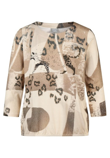 T-shirts lange mouw beige Rabe
