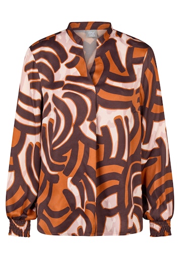 Blouses lange mouw bruin Rabe
