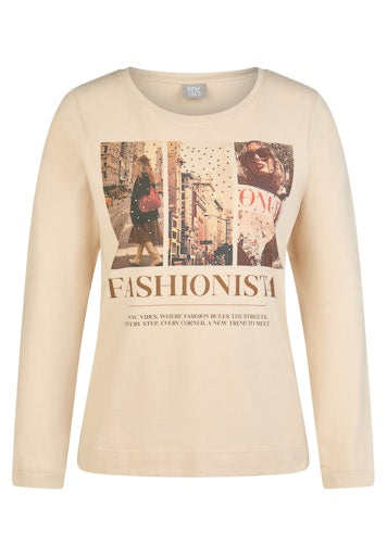 T-shirts lange mouw bruin Rabe