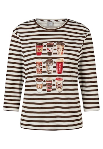 T-shirts lange mouw bruin Rabe