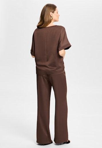 Blouses korte mouw bruin SWING
