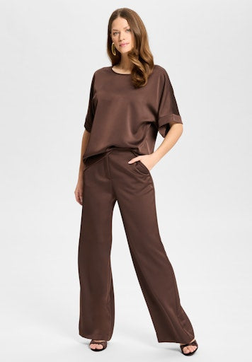 Blouses korte mouw bruin SWING