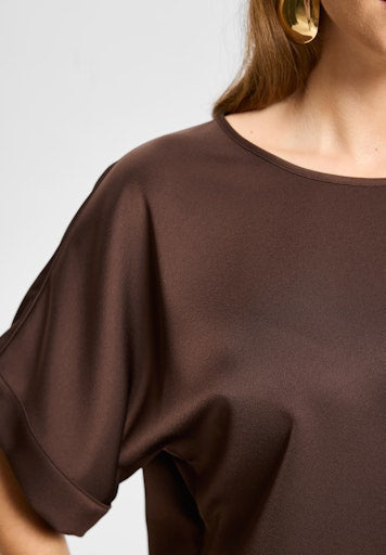 Blouses korte mouw bruin SWING