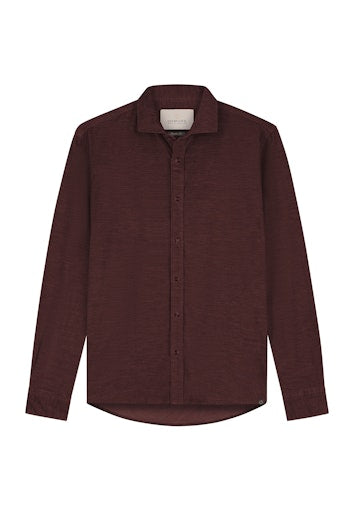 Hemden lange mouw bordeaux Dstrezzed