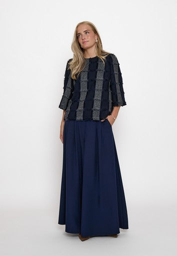Blouses lange mouw blauw Minus
