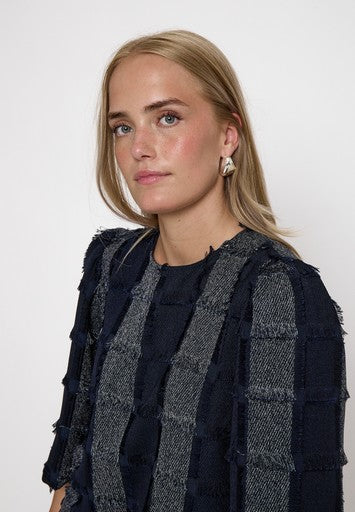 Blouses lange mouw blauw Minus
