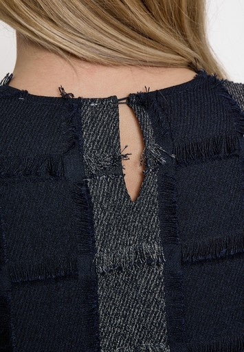 Blouses lange mouw blauw Minus